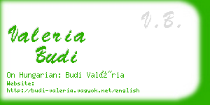 valeria budi business card